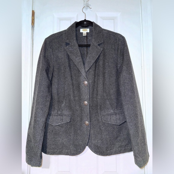 Talbots Women’s Jacket, Blazer, with pockets, Size 14,‎ Charcoal Gray - Picture 1 of 7